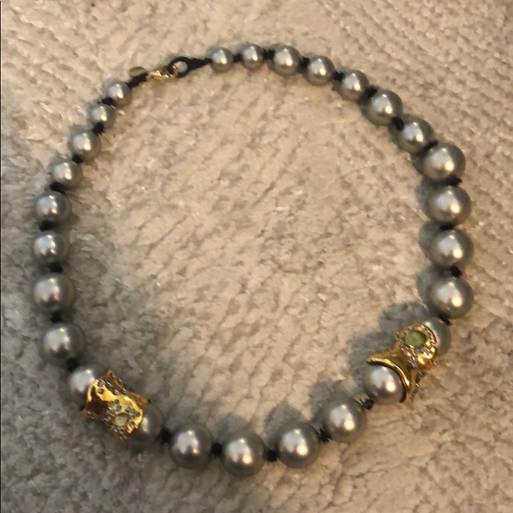 Alexis Bittar Faux Pearl and Cristal Necklace - Picture 3 of 3